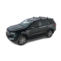 Rhino-Rack Vortex SX Black 2 Bar Roof Rack for Ford Everest UA w/ Flush Rails