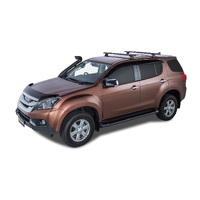 Rhino-Rack Vortex RLT600 Trackmount Black 2 Bar Roof Rack for Isuzu MU-X Gen1